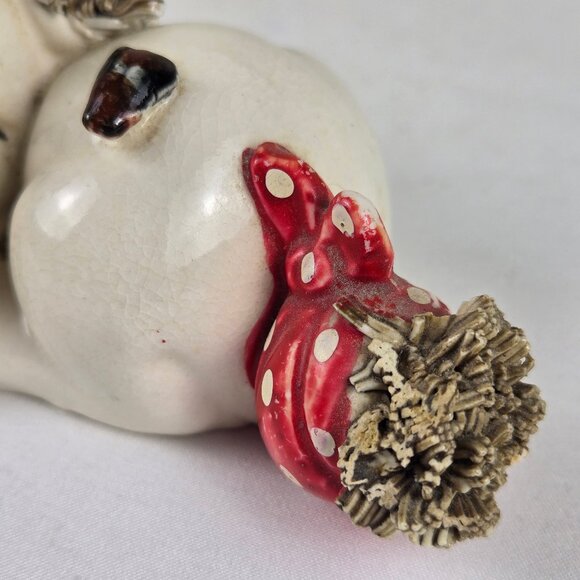 Lefton Spaghetti Dog with Bug Bandana Vintage Mid-Century Modern Porcelain - Picture 3 of 10